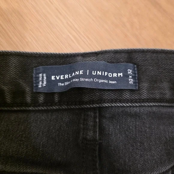 Everlane Uniform Slim 4-Way Stretch Organic Jeans Mens Fits 32x29 Faded Black - Picture 3 of 14